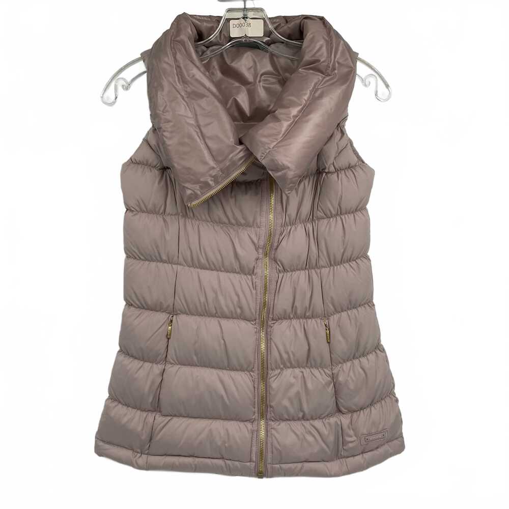 Athleta Blush Pink Taupe Goose Down Puffer Vest | Women’s XXS Regular